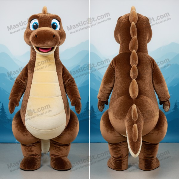 Mascote do Monstro do Lago Ness em Tons de Marrom Escuro -