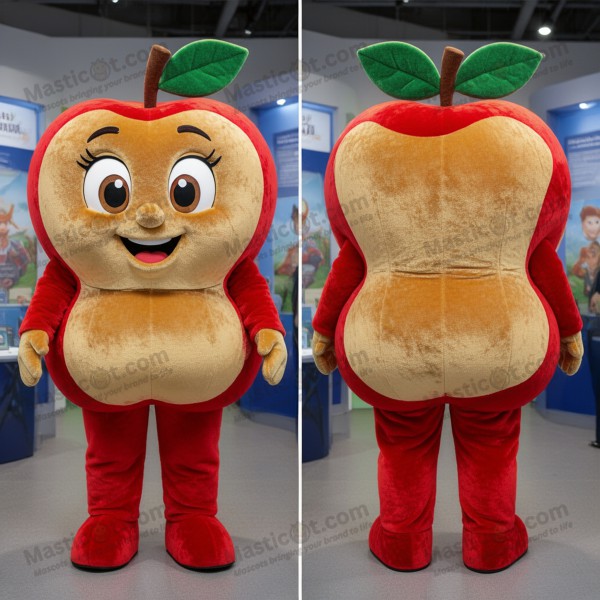 Golden gleaming apple mascot - Masticot.com