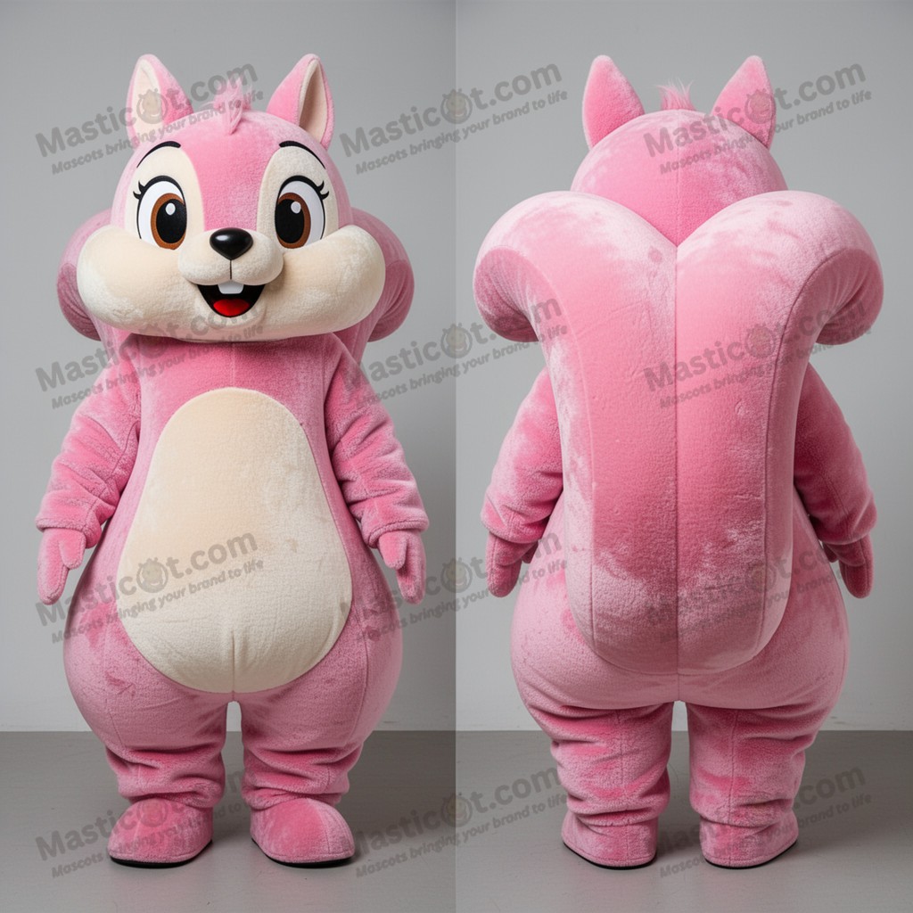 Rosa Blazer-Eichhörnchen-Maskottchen - Masticot.com