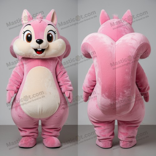 Rosa Blazer-Eichhörnchen-Maskottchen - Masticot.com