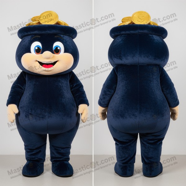 Marineblå Rund Potten Gull Mascot - Masticot.com