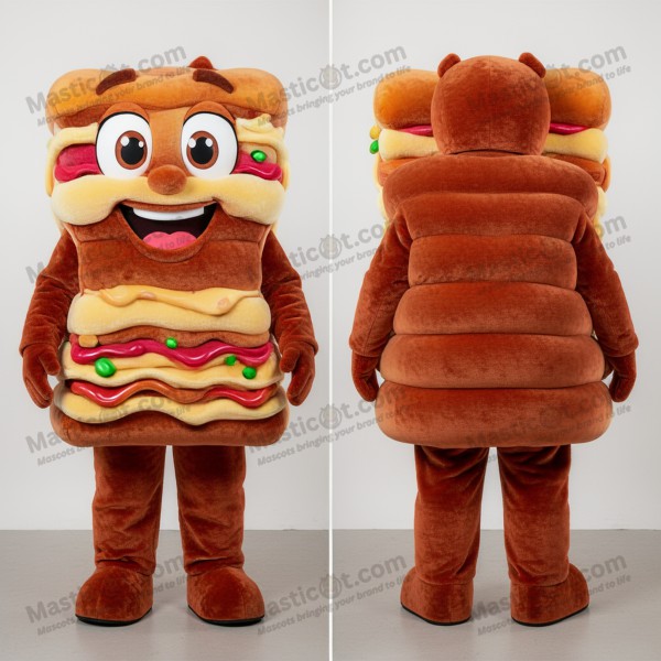 Rust Rounded Lasagna Mascot - Masticot.com