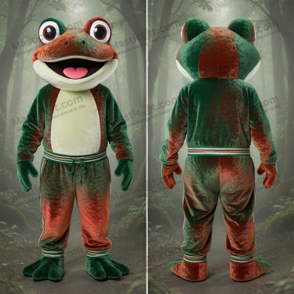 Emerald Cartoon Frog Mascot - Masticot.com