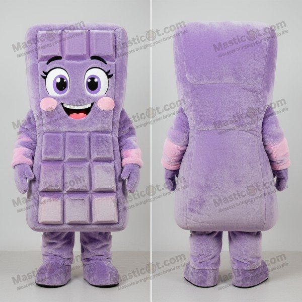 Lavender plush chocolate bar mascot - Masticot.com