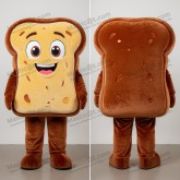 Rust Colored Plush Grilled Cheese Sandwich Mascot -