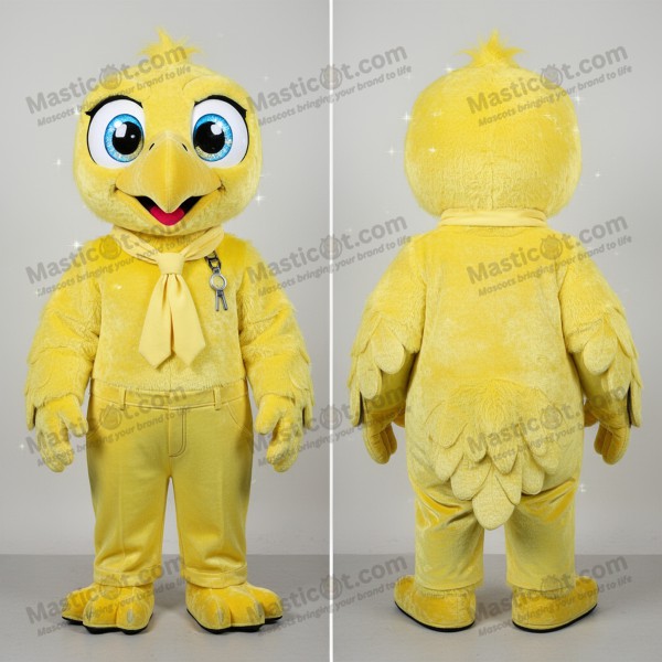 Mascota de Cóndor Amarillo Limón en Dibujo Animado -
