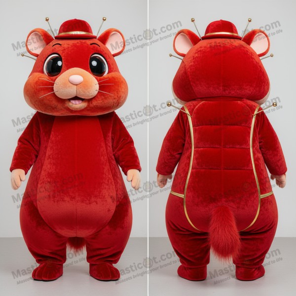 Mascotă Hamster Catifea Roșie - Masticot.com