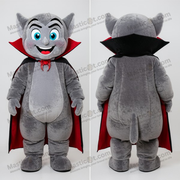 Slate Gray Cartoon Vampire Mascot - Masticot.com