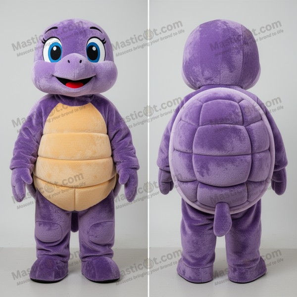 Purple Cuddly Turtle Mascot - Masticot.com