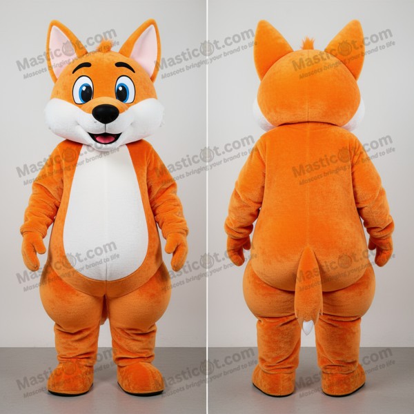 Rust orange expressive dingo mascot - Masticot.com