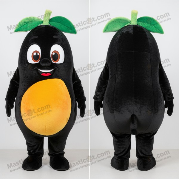 Jet Black Rund Mango Maskot - Masticot.com