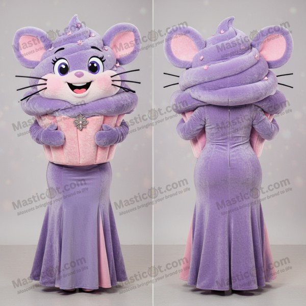 Lavender blossom cupcake mascot - Masticot.com