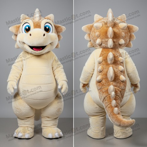 Mascotă Prietenoasă din Pluș - Ankylosaurus Cream -