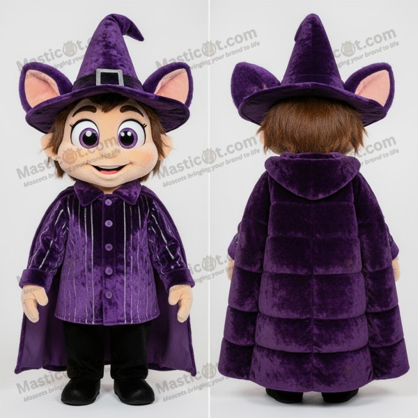 Fialový plyšový maskot čarodějnice - Masticot.com