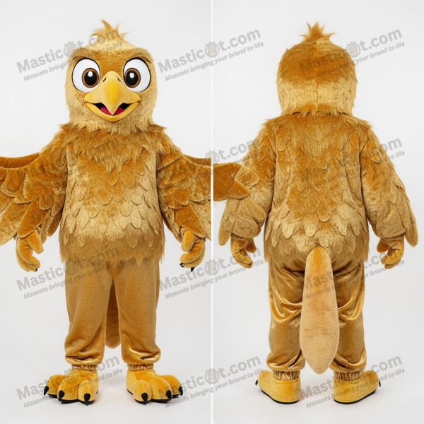 Golden feathered eagle mascot - Masticot.com