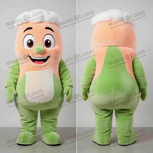 Maskot Pivo – Široká zelená postava - Zelené pivo -