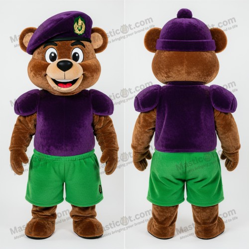 Mörkgrön bredaxlad grön baskermaskot - Gröna Baskern - MASTICOT_9505 - Masticot.com
