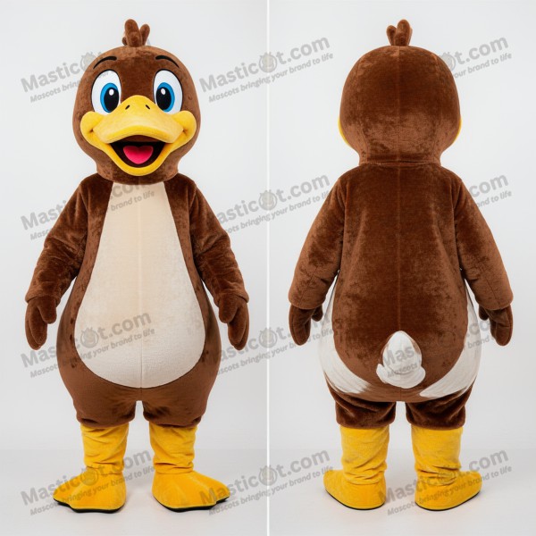 Chocolate Brown Playful Geese Mascot - Masticot.com