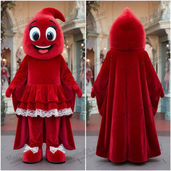 Karmesinroter Plüsch-Geister-Maskottchen - Masticot.com