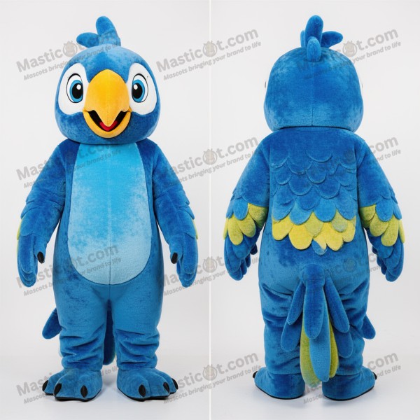 Sapphire blue vibrant macaw mascot - Masticot.com
