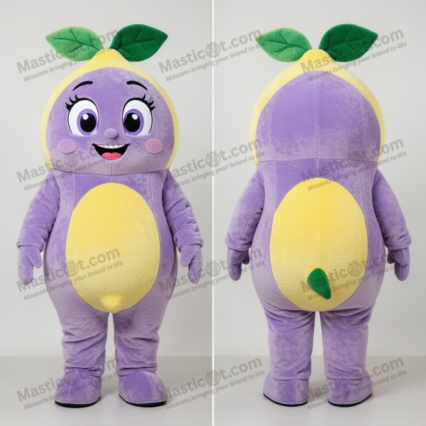 Vibrant yellow rounded lemon mascot - Masticot.com