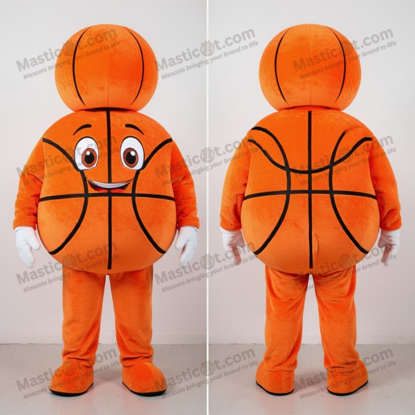 Lys Orange Tegnefilm Basketball Bold Mascot - Masticot.com