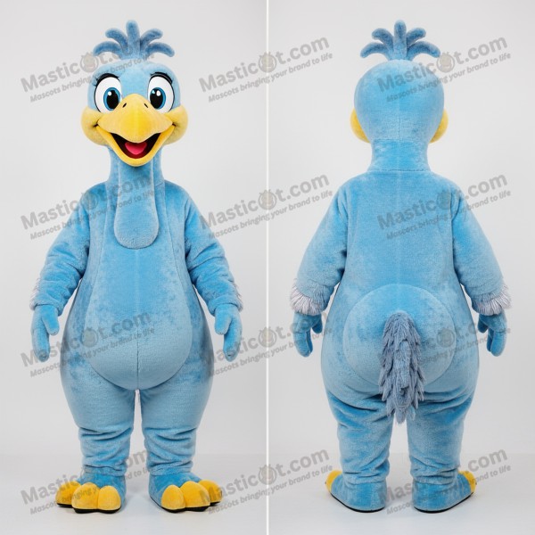 Sky Blue Cartoon Emu Mascot - Masticot.com