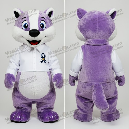 Lavendel Samt-Badger-Maskottchen - Masticot.com