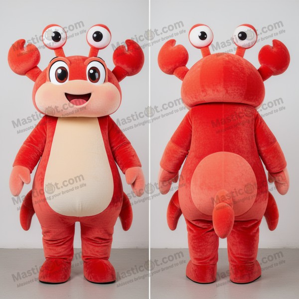 Crimson Velvet Cartoon Crab Mascot - Masticot.com