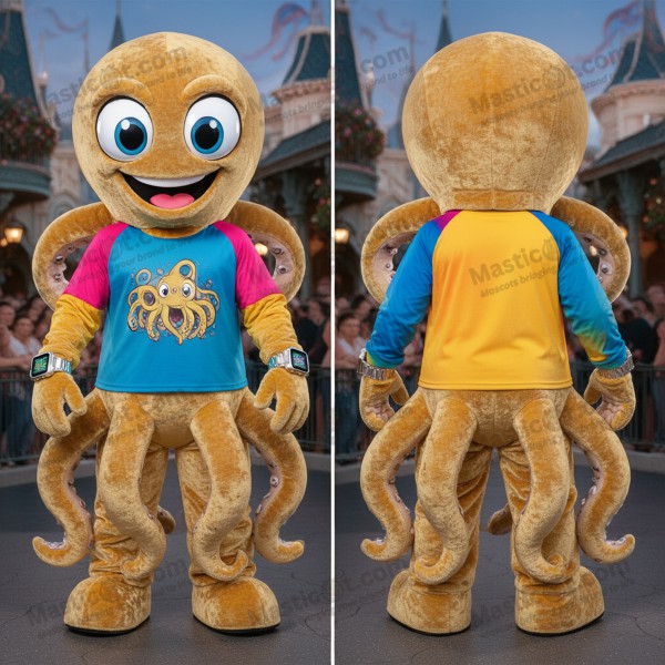 Gold Gleaming Kraken Mascot - Masticot.com