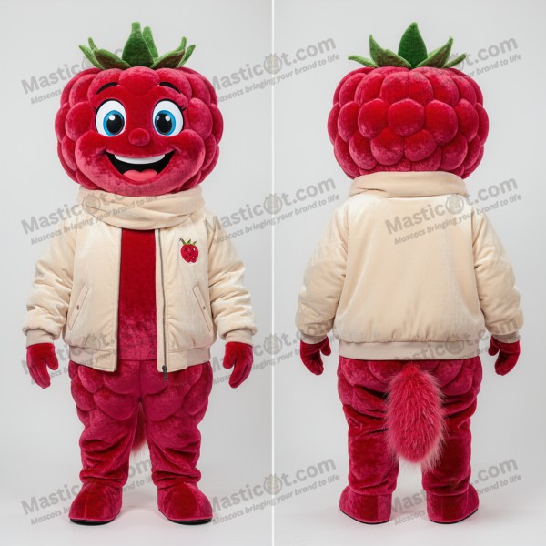 Creamy Velvety Cartoon Raspberry Mascot - Masticot.com