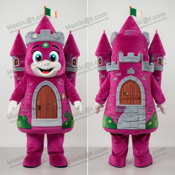 Purpurově vysoká irská hradní maskot - Masticot.com