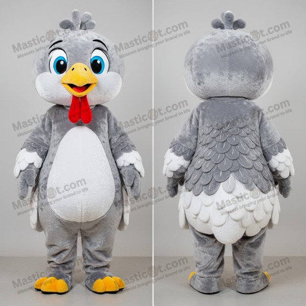 Mascota de Gallina Pavonada Plateada - Masticot.com