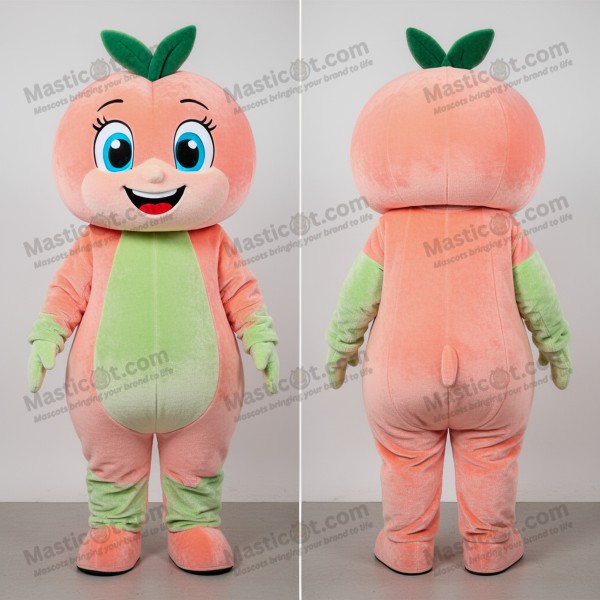 Mascota de Apio de Terciopelo Suave con Diseño de Durazno -