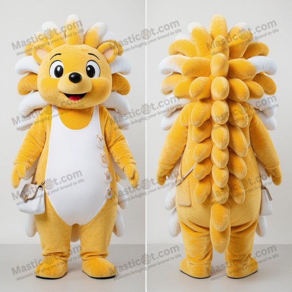 Goldgelber kuscheliger Stacheligel-Maskottchen -