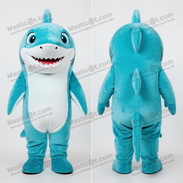 Mascotă Rechin Cartoon Cyan - Masticot.com