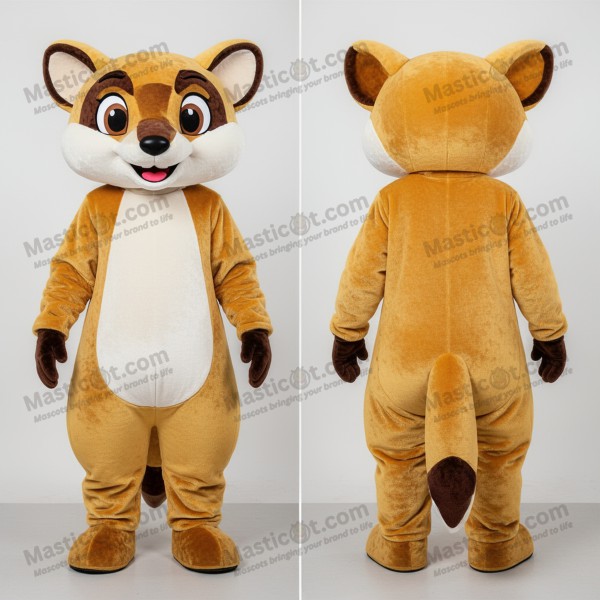 Golden Cartoon Mongoose Mascot - Masticot.com
