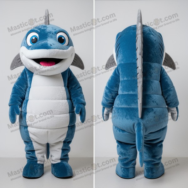 Ocean Blue Wide-Eyed Barracuda Mascot - Masticot.com