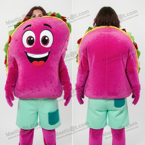 Mascota de Tacos Terciopelo Magenta - Masticot.com