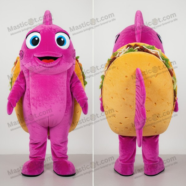 Magenta Fiske-Taco-Maskot - Fisk Tacos - MASTICOT_9708 - Masticot.com