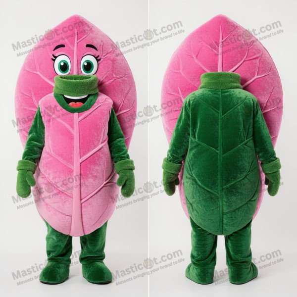 Emerald green broad shouldered cabbage leaf mascot -