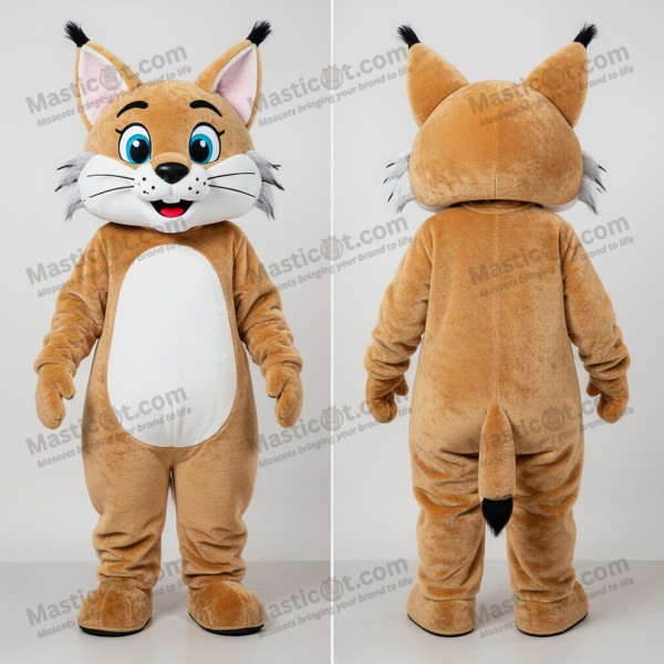 Tan playful lynx mascot - Masticot.com
