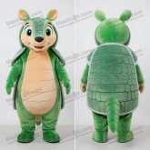 Emerald Green Cartoon Armadillo Mascot - Masticot.com