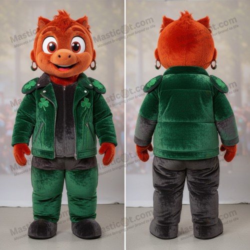 Rust Emerald Beanstalk Mascot - Masticot.com