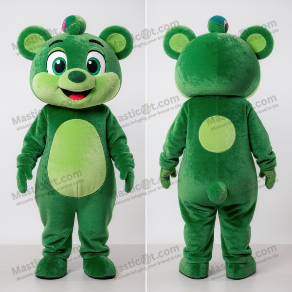 Mascotte Joueur de Jonglage en Peluche Vert Forêt -