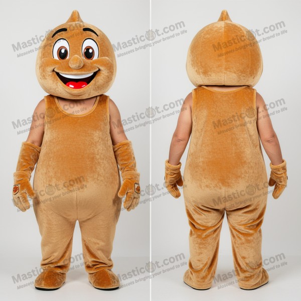 Golden Velvety Round Butter Chicken Mascot - Masticot.com