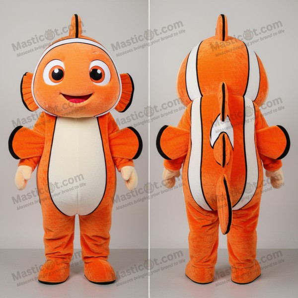Coral Pink Cartoon Clown Fish Mascot - Masticot.com