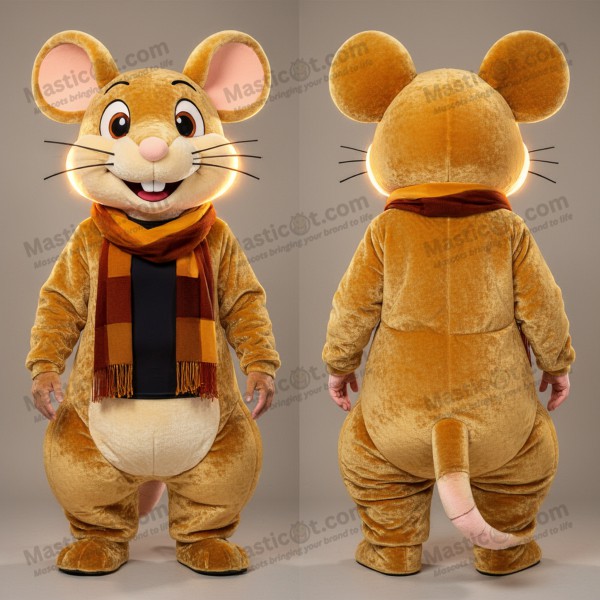 Goldener Samtmäuse-Maskottchen - Masticot.com