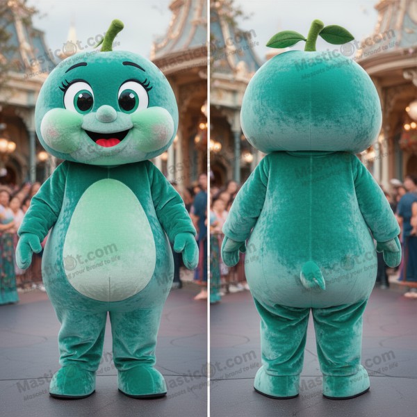 Turquoise Plush Mandarin Mascot - Masticot.com