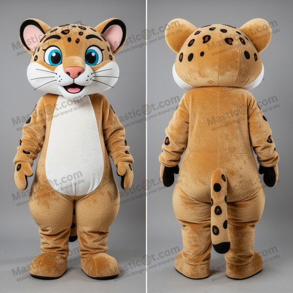 Tan sleek jaguarundi mascot - Masticot.com